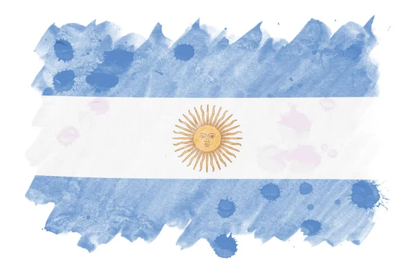 Bandera Argentina Representa Estilo Acuarela Líquida Aislada Sobre Fondo  Blanco: fotografía de stock © Mehaniq #246957442 | Depositphotos