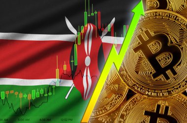 Kenya bayrak ve eğilim birçok altın bitcoins ile büyüyen cryptocurrency