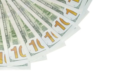 Amerikan parası bir sınır beyaz kopya alanı ile izole. Para sınırı yüz dolarlık banknotlar