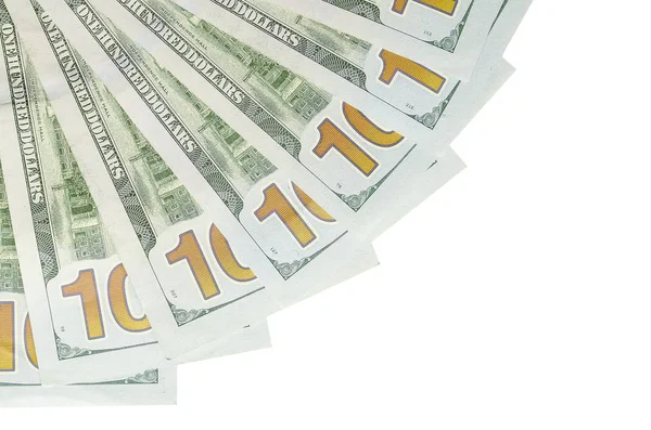 Amerikan parası bir sınır beyaz kopya alanı ile izole. Para sınırı yüz dolarlık banknotlar