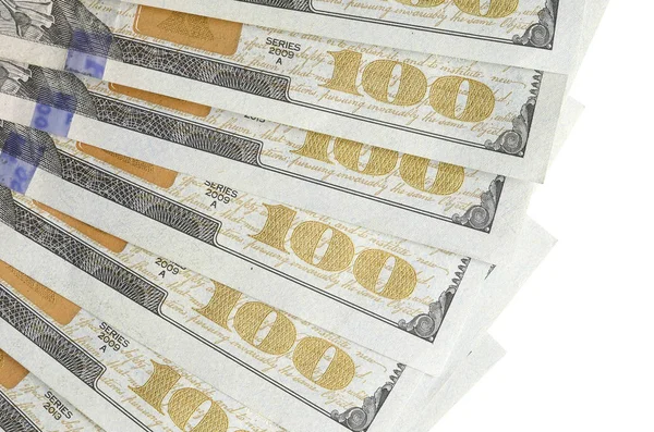 Amerikan parası bir sınır beyaz kopya alanı ile izole. Para sınırı yüz dolarlık banknotlar