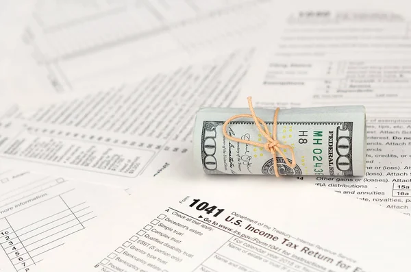 1041 Usa Zwrotu Podatku Dochodowego Dla Estates Trustów Formularz Rolki — Zdjęcie stockowe