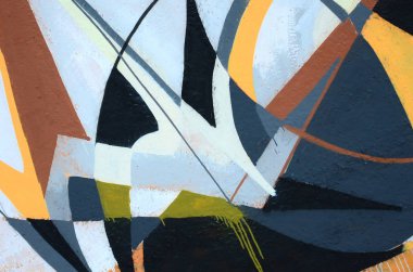 Konturlar ve gölgeleme yakın ile renkli sokak sanatı grafiti resimlerinin parçası. Gençlik çağdaş sanat kültürünün arka plan dokusu. Gri ve turuncu renkler