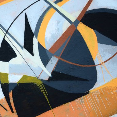 Konturlar ve gölgeleme yakın ile renkli sokak sanatı grafiti resimlerinin parçası. Gençlik çağdaş sanat kültürünün arka plan dokusu. Gri ve turuncu renkler