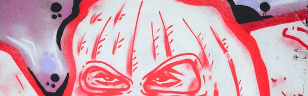 Sirpale Värillinen Katutaide Graffiti Maalauksia Ääriviivat Varjostus Lähikuva Nuorten Nykytaidekulttuurin — kuvapankkivalokuva