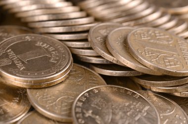 Zengin yaşam kavramları için finansal başarı Ukraynalı para arka plan