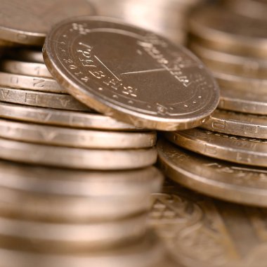 Zengin yaşam kavramları için finansal başarı Ukraynalı para arka plan