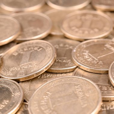 Zengin yaşam kavramları için finansal başarı Ukraynalı para arka plan