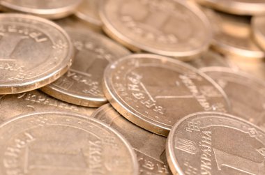 Zengin yaşam kavramları için finansal başarı Ukraynalı para arka plan