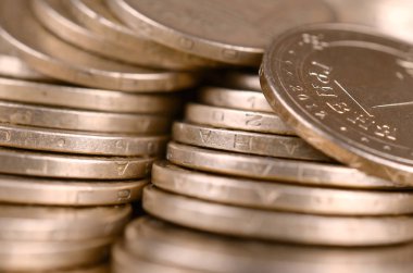 Zengin yaşam kavramları için finansal başarı Ukraynalı para arka plan