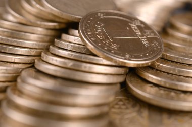 Zengin yaşam kavramları için finansal başarı Ukraynalı para arka plan