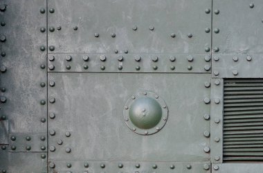 Perçin ve cıvata ile Soyut Yeşil endüstriyel metal dokulu arka plan