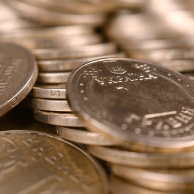 Zengin yaşam kavramları için finansal başarı Ukraynalı para arka plan