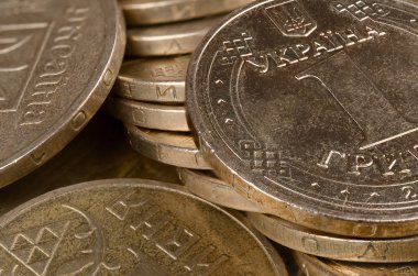 Zengin yaşam kavramları için finansal başarı Ukraynalı para arka plan