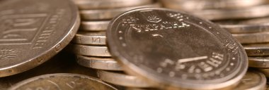 Zengin yaşam kavramları için finansal başarı Ukraynalı para arka plan