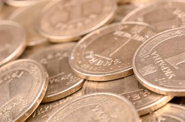 Zengin yaşam kavramları için finansal başarı Ukraynalı para arka plan