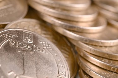 Zengin yaşam kavramları için finansal başarı Ukraynalı para arka plan
