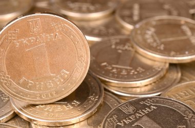 Zengin yaşam kavramları için finansal başarı Ukraynalı para arka plan
