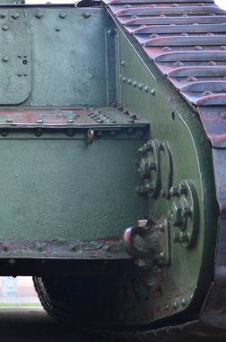 Perçin ve cıvata ile Soyut Yeşil endüstriyel metal dokulu arka plan