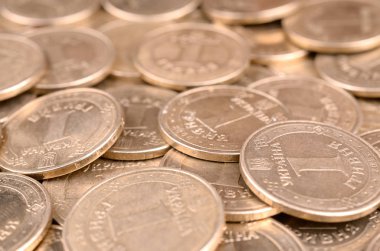 Zengin yaşam kavramları için finansal başarı Ukraynalı para arka plan