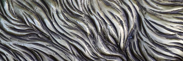 Detaljer och dekorativa Relief prydnad från metall av smidda stämpling järn grind som bakgrunds struktur — Stockfoto