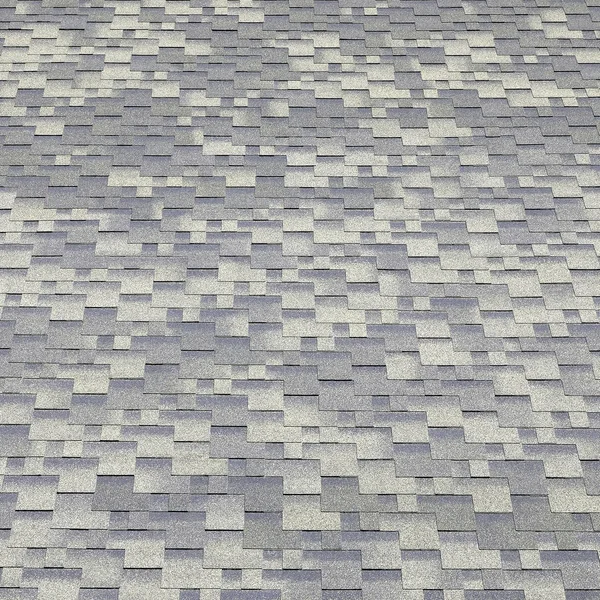 Background mosaic texture of flat roof tiles with bituminous coating