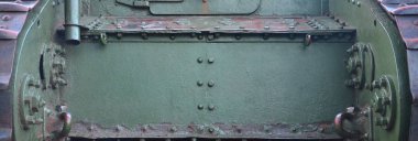 Doku tank yan duvar, metal yapılmış ve cıvata ve perçin çok sayıda ile güçlendirilmiş
