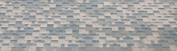 Tekstura mozaiki płaskich dachówek z powłoką bitumicznego — Zdjęcie stockowe