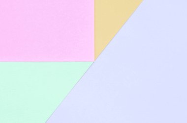 Moda pastel renklerin doku arka plan. Pembe, mor, turuncu ve mavi geometrik desen kağıtları.
