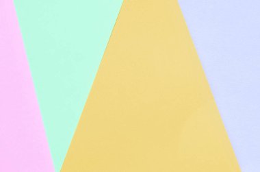 Moda pastel renklerin doku arka plan. Pembe, mor, turuncu ve mavi geometrik desen kağıtları.