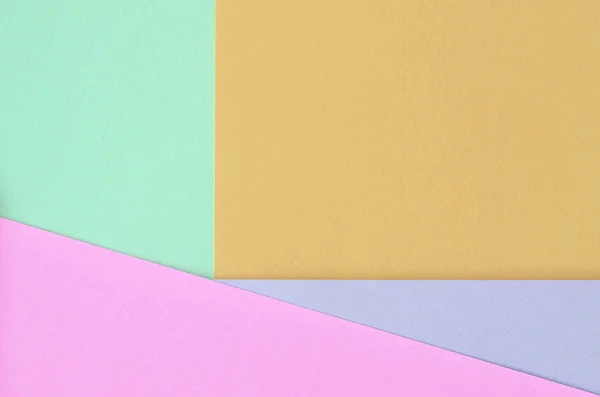 Texture background of fashion pastel colors. Pink, violet, orange and blue geometric pattern papers. — Stock Photo, Image