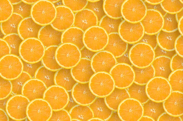 Pattern of orange citrus slices. Citrus flat lay