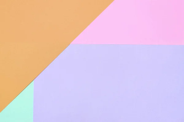 Texture background of fashion pastel colors. Pink, violet, orange and blue geometric pattern papers. — Stock Photo, Image