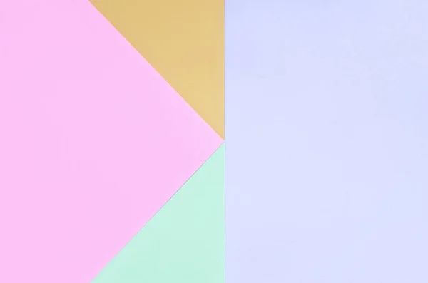 Textur bakgrund av mode pastellfärger. Rosa, violett, orange och blått geometriska mönsterpapper. — Stockfoto
