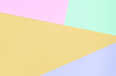 Moda pastel renklerin doku arka plan. Pembe, mor, turuncu ve mavi geometrik desen kağıtları.