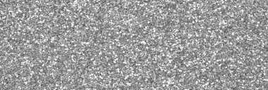 Gümüş dekoratif pullar. Küçük elementlerin parlak bokeh ışıklarıyla arkaplan resmi