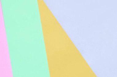 Moda pastel renklerin doku arka plan. Pembe, mor, turuncu ve mavi geometrik desen kağıtları.