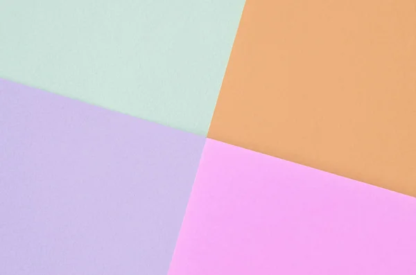 Texture background of fashion pastel colors. Pink, violet, orange and blue geometric pattern papers. — Stock Photo, Image