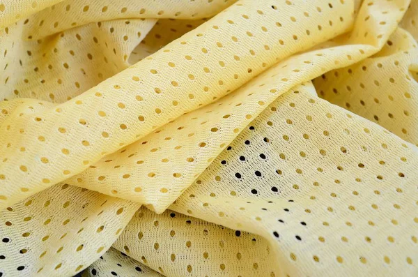 Yellow mesh sport wear fabric textile pattern background