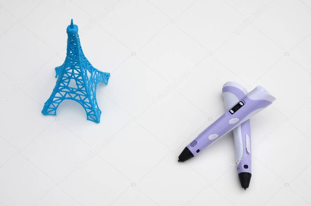 3d handle pen and 3d painting figures in concept of andmade STEM education