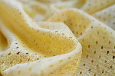 Sarı örgü spor giyim kumaş tekstil desen arka plan