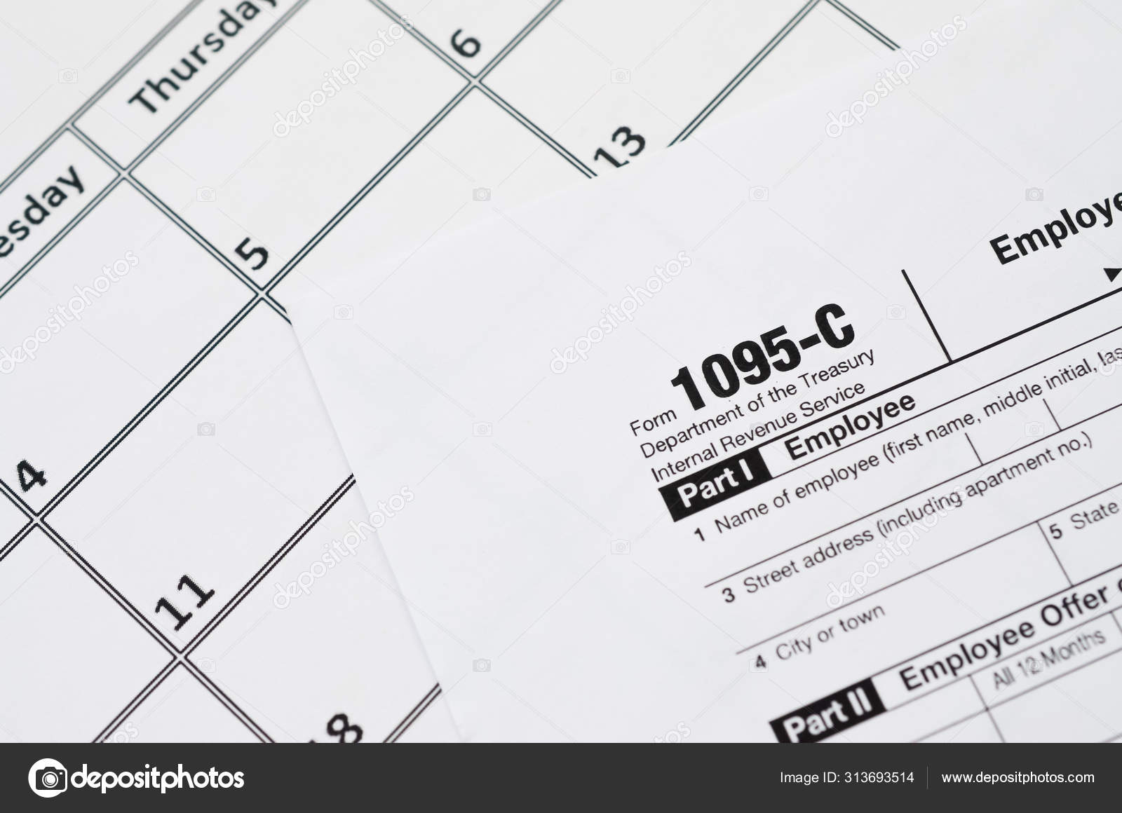 Irs Form 1095 C Employer Provided Health Insurance Offer And Coverage Tax Blank Lies On Empty Calendar Page Stock Photo Image By C Mehaniq Irs Form 1095 C Employer Provided Health Insurance Offer And Coverage Tax Blank Lies On Empty Calendar Page Stock Photo Image By C Mehaniq