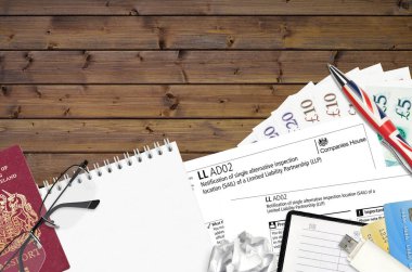 İngilizce form LLAD02 Tek Alternatif teftiş konumu SAIL Sınırlı sorumluluk ortaklığı LLLP Şirketler Evi hizmet