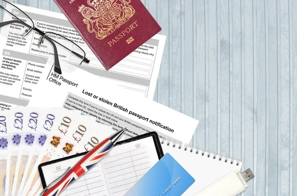 Formulario Inglés Ls01 Notificación Pasaporte Británico Perdido Robado Oficina Pasaportes —  Fotos de Stock