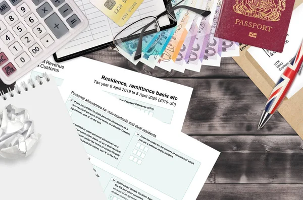 English Tax Form Sa108 Residence Remittance Basis Etc Revenue Customs — Stock Photo, Image