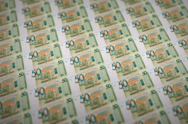 Białoruskich Rubli Wydrukowanych Nielegalnym Przenośniku Kolaż Wielu Fałszywych Banknotów Koncepcja — Zdjęcie stockowe