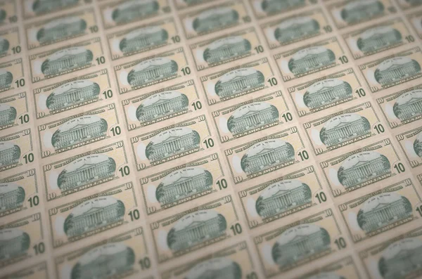 Yasadışı Para Üretim Taşıyıcısı Olarak Basılmış Amerikan Doları Banknotları Bir — Stok fotoğraf