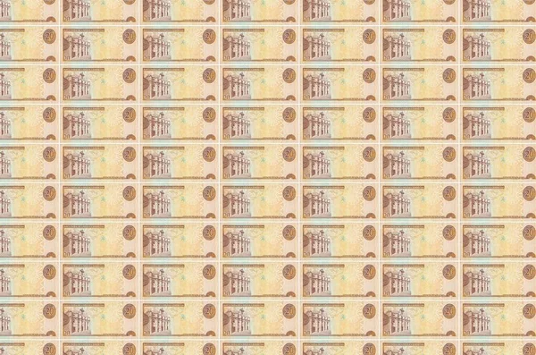 Pesos Dominicains Imprimés Dans Convoyeur Production Monnaie Collage Plusieurs Factures — Photo