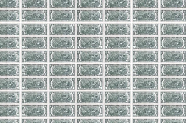 Notas Dólares Americanos Impressas Transportador Produção Dinheiro Colagem Muitas Contas — Fotografia de Stock