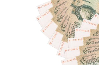 50 Reich işareti banknotları beyaz arka planda, kopya alanı ile izole bir şekilde duruyor. Zengin yaşam kavramsal geçmişi. Büyük miktarda ulusal para birimi zenginliği